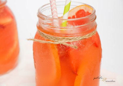 Cocktail au pamplemousse & fraise