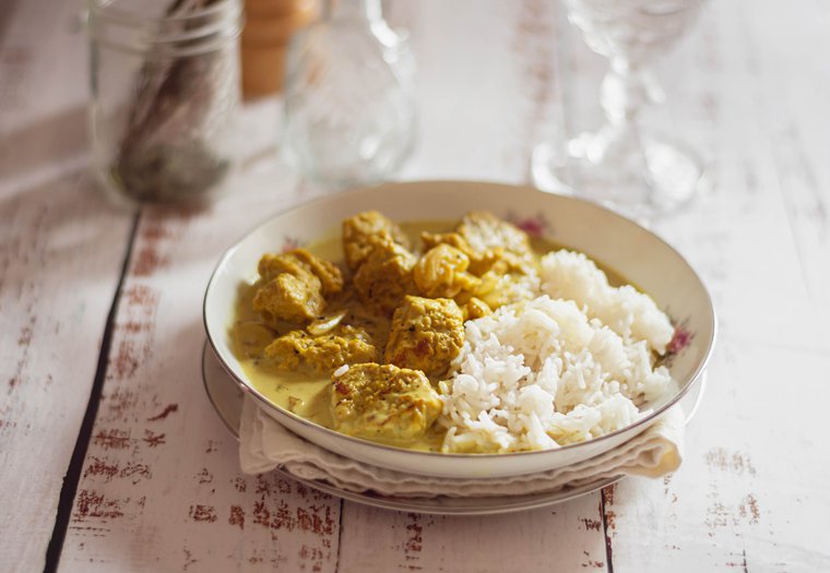 Curry de "poulet" de seitan